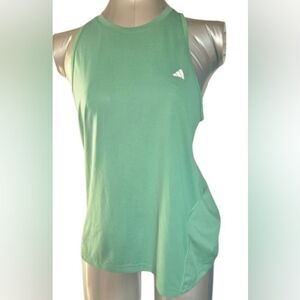 Adidas Women's Training Tank Top Mint Green Racerback Mesh Gym Shirt Size L Larg